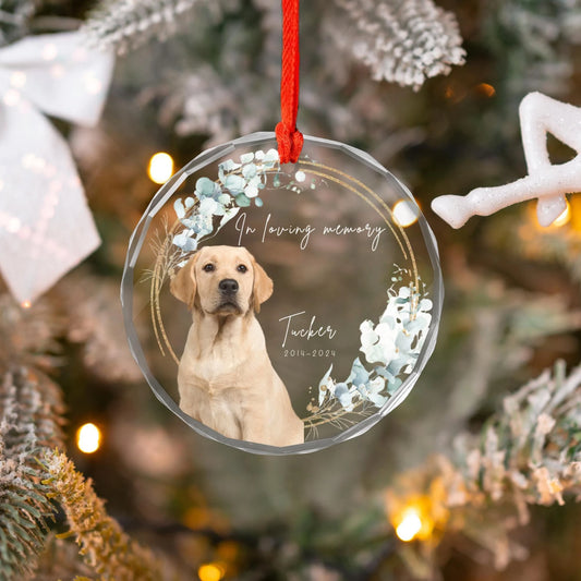 Custom Pet Memorial Glass Ornament