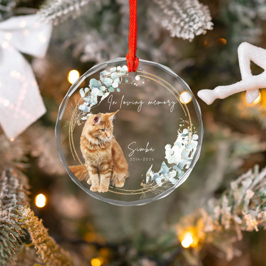 Custom Pet Memorial Glass Ornament