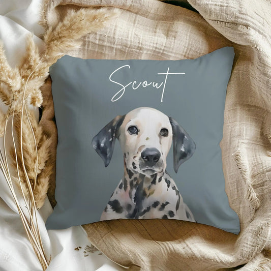 Custom Watercolor Pet Portrait Pillow