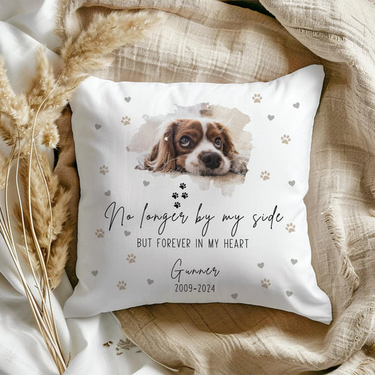 No Longer By My Side Pet Memorial Pillow