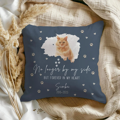 No Longer By My Side Pet Memorial Pillow